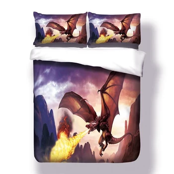 

Dragon 3D Printed Bedding set Duvet Covers Set Pillowcases High Quality Comforter Twin Full Queen Size Bedding Sets 2019 NEW