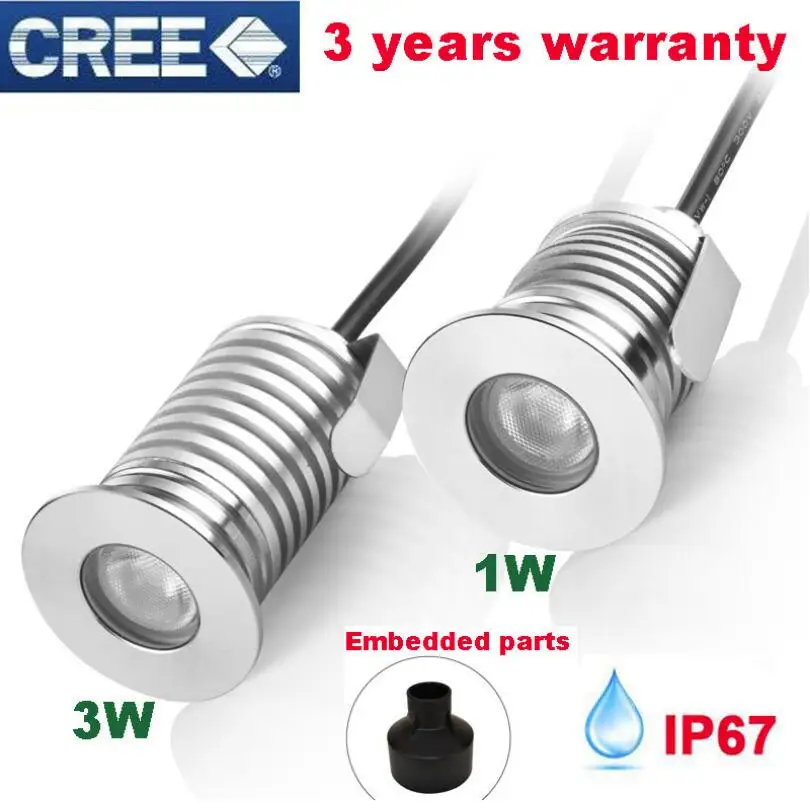 

LED Landscape Lighting 1W 3W Led Paver Light Mini LED Undergroun Light DC12V 24V Buried Inground Lamps for Floor Deck Stairs