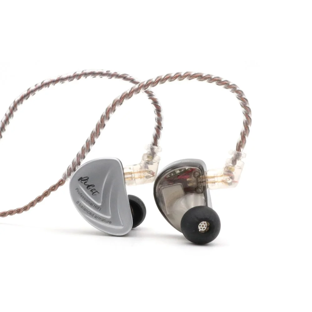 Плотным верхним ворсом KZ AS16 8BA 8 излучателю с уравновешенным якорем IEM Hi Fi стерео