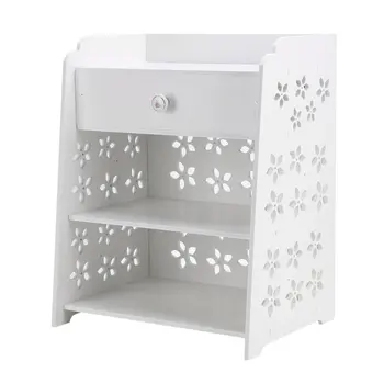

Bedroom Flower Bedside Table Modern Storage Rack Eye-catching Wood Cabinet Universal Home Nightstand Bedroom Furniture