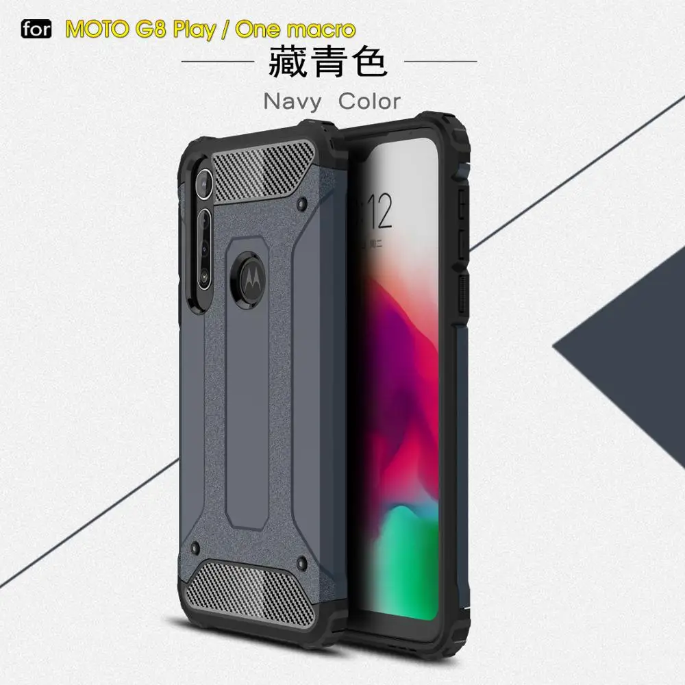 Модный чехол для телефона Motorola G8Play One macro чехол для MOTO G8Play One macro чехол - Цвет: navy blue