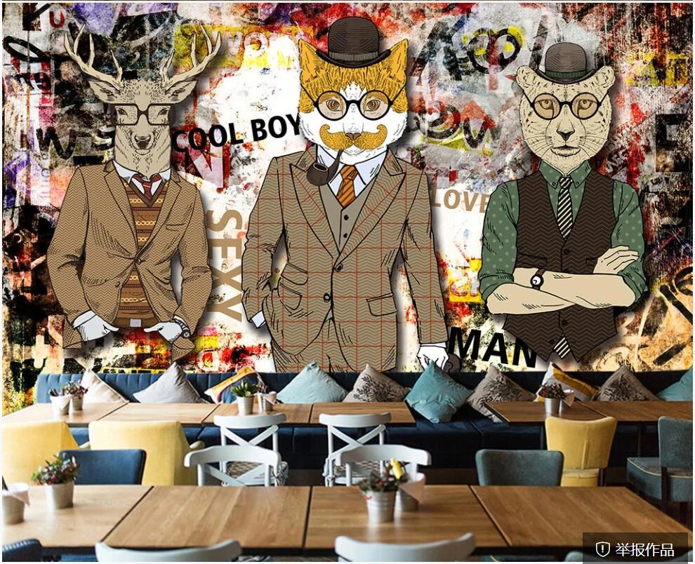 カスタム写真壁画3d壁紙レトロな落書き手描き人格紳士服店ツーリングの装飾の壁紙壁3 D 壁紙 Aliexpress カスタム写真壁画3d壁紙レトロな落書き手描き人格紳士服店ツーリングの装飾の壁紙壁3 D 壁紙 Aliexpress