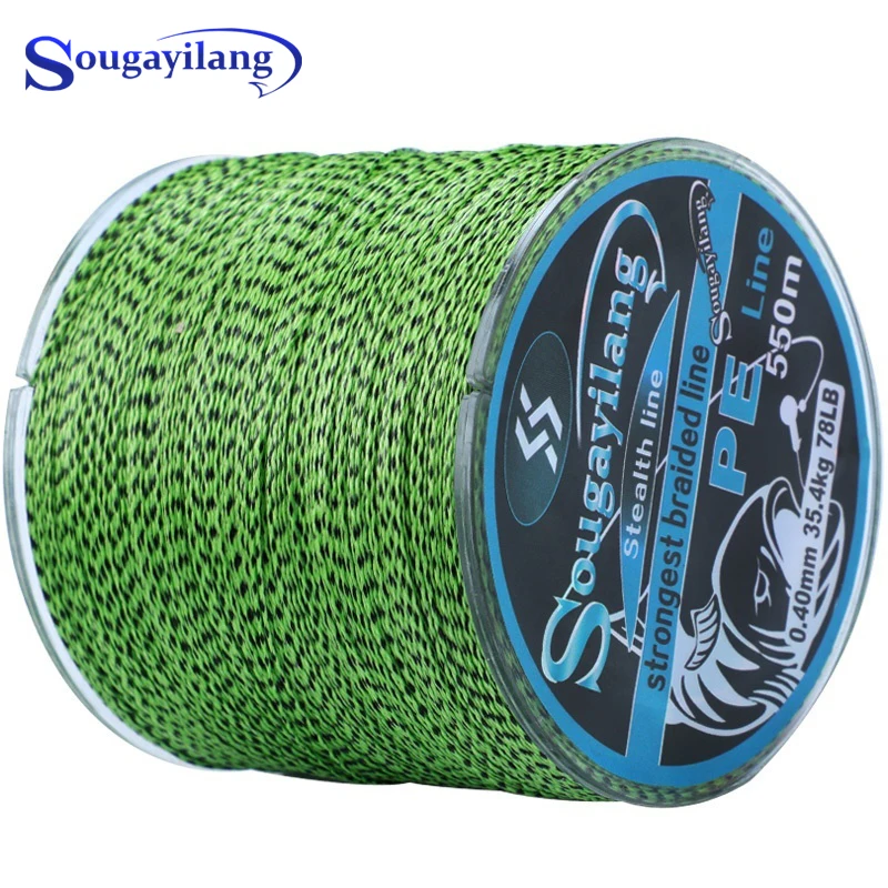 

Sougayilang 150M 350 550M 4 Strands Speckled Braided Fishing Line 0.14-0.40mm 20-78LB Smooth Durable Carp Fishing Ice Sea Cord