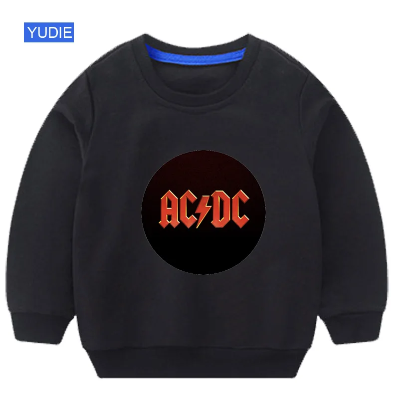 Свитер для маленьких мальчиков; белый свитер ACDC для мальчиков; крутые модные толстовки; свитер для маленьких девочек; хлопковый пуловер; топы - Цвет: 01