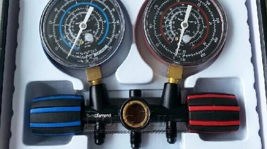 

Black Diamond 21353 testing manifold gauge set refrigerant fluoride Table for R22 R134a R404A