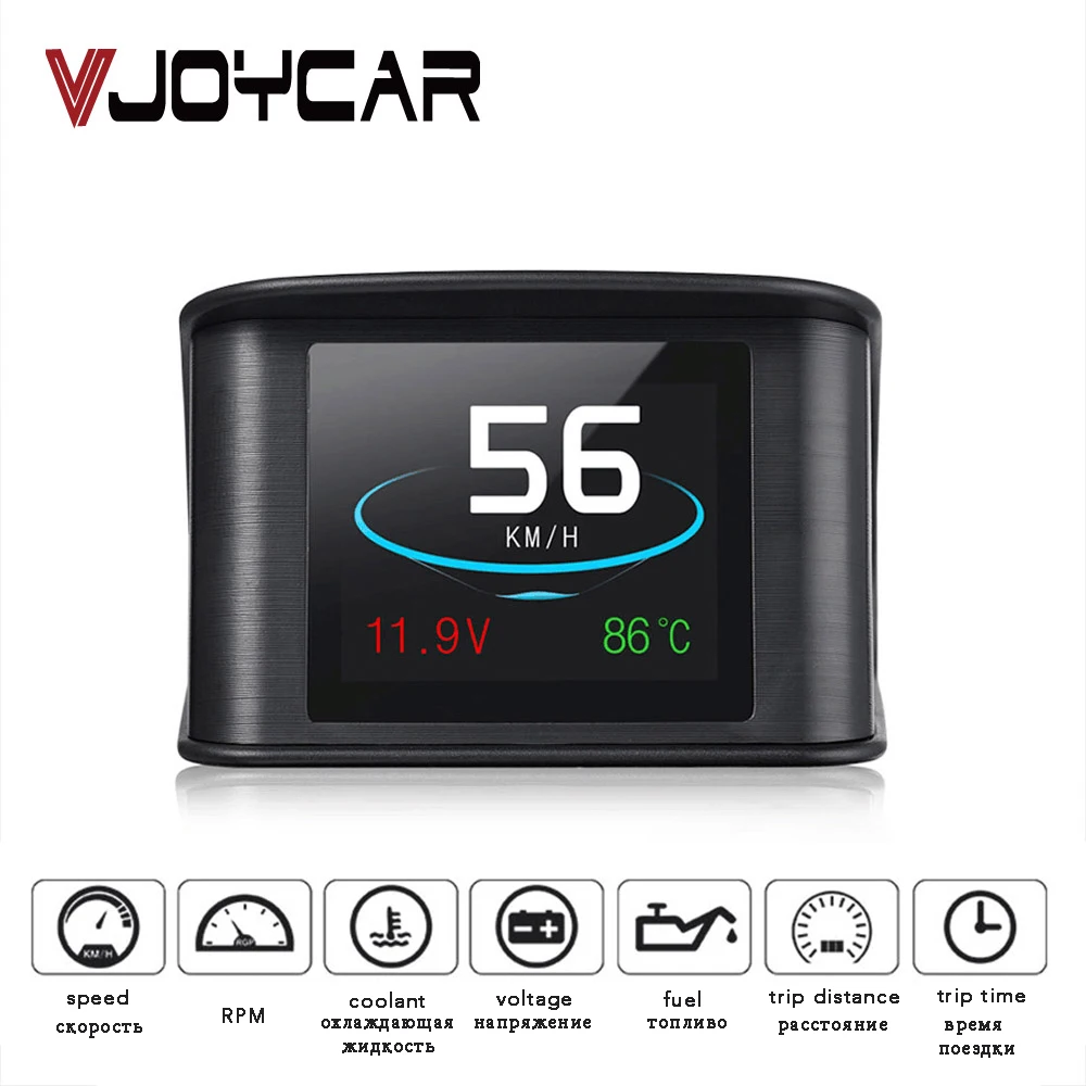 VJOYCAR Hud gps OBD компьютер автомобиля Скорость проектор Цифровой ometer Дисплей расход
