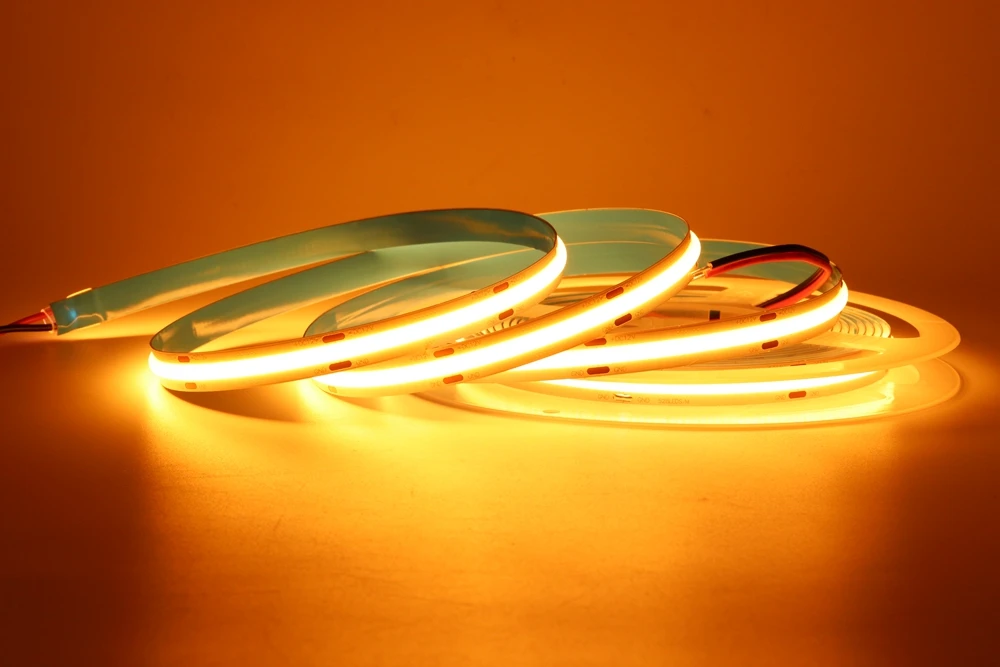 High Density COB Flexible LED Strip FCOB 480/528LEDs/m Led Lights Tape Warm/Nature/Cool White Linear Dimmable DC12V/24V