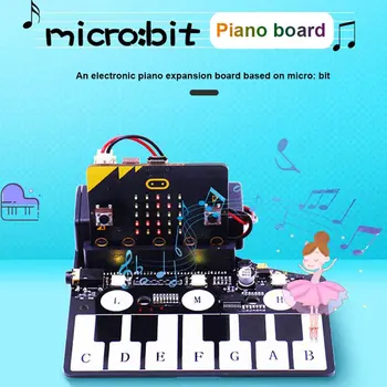 

Piano Extension Board Audio Output Music Play Portable Programmable 12 Keys With Buzzer Multifunctional RGB Lights For Microbit