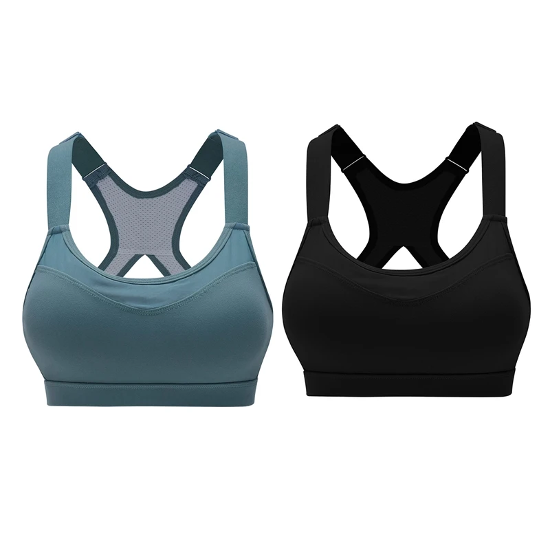 2 шт., Высокоэластичный дышащий спортивный бюстгальтер с регулируемыми бретельками, женский спортивный бюстгальтер для бега, бюстгальтер для йоги и тренажерного зала XL, Cy