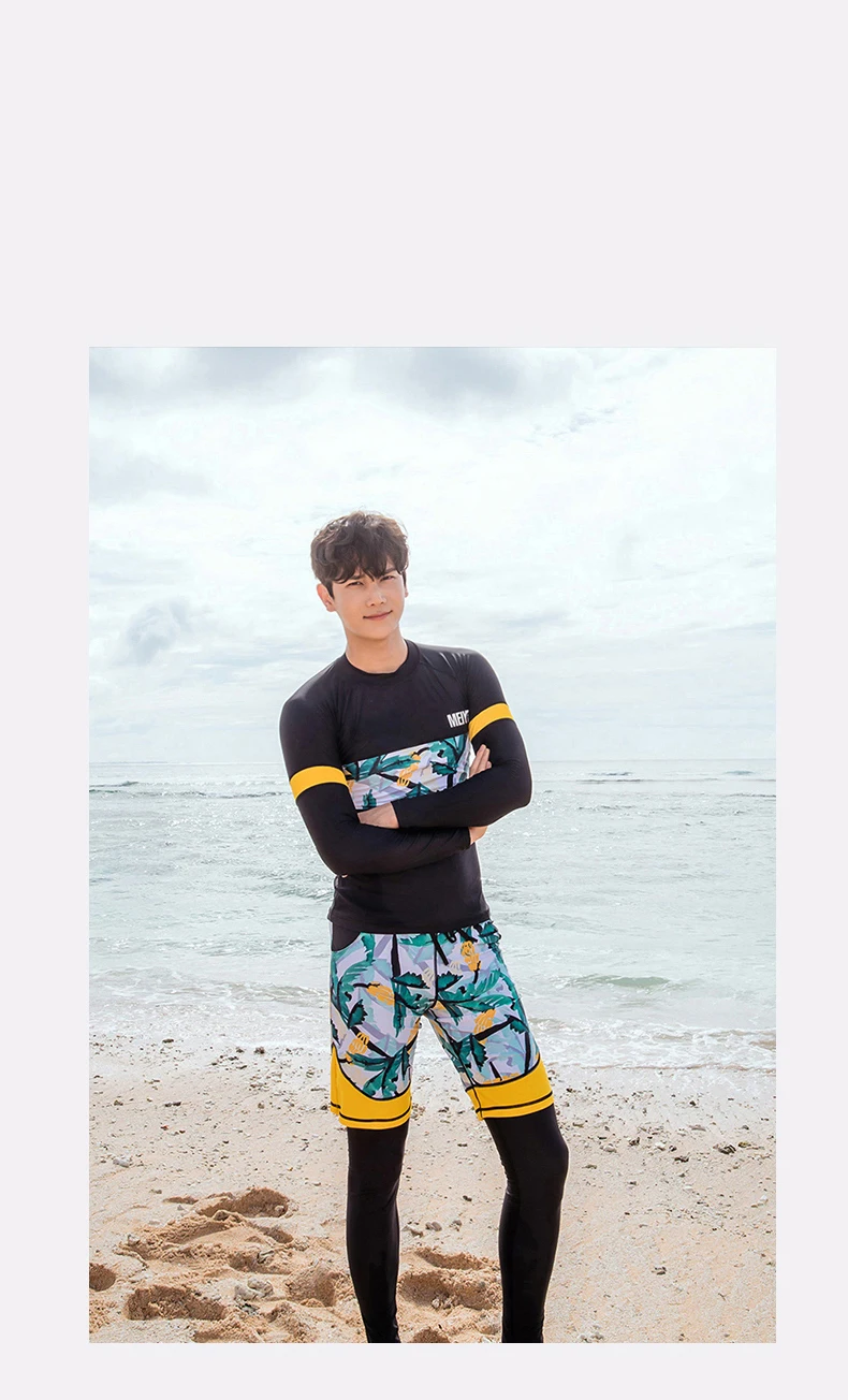 MEIYIER корейский парный купальник rashguard для мужчин и женщин Модный Полный Корпус для серфинга купальный костюм upf 50 одежда костюмы купальники