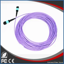 Senko MPO женский 12 волокон типа B LSZH OM4(OM3) 50/125 многомодовый Элитный магистральный кабель, Voilet