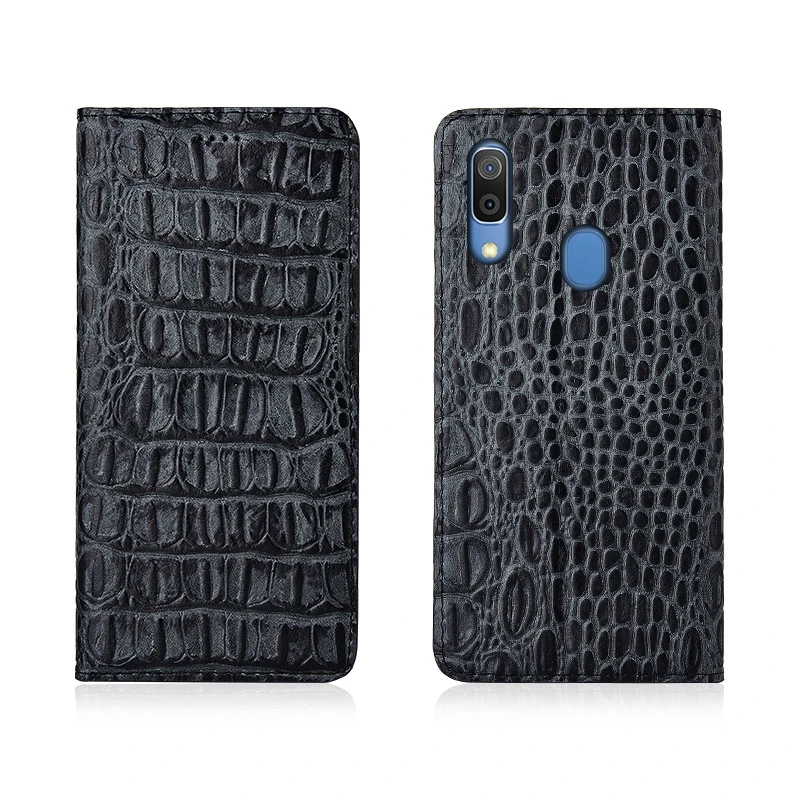 

Crocodile Back Pattern Genuine Real Leather Magnetic Flip Phone Bag For Samsung Galaxy A20E/Samsung Galaxy A10E Phone Case Coque