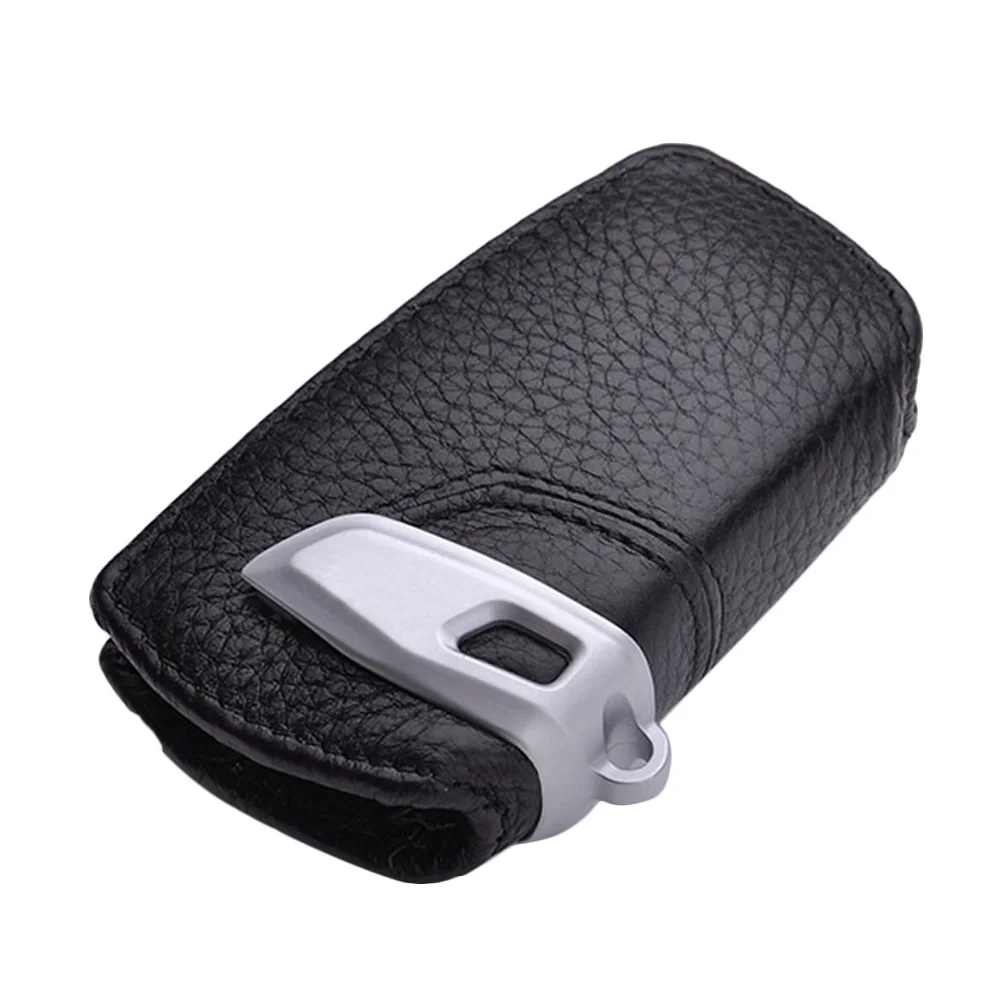 

Genuine Leather Car Key Case Bag For BMW New 1 3 5 6 7 X Series X3 Remote Keyless Auto Car Key Fob Cover Case Holder Protector