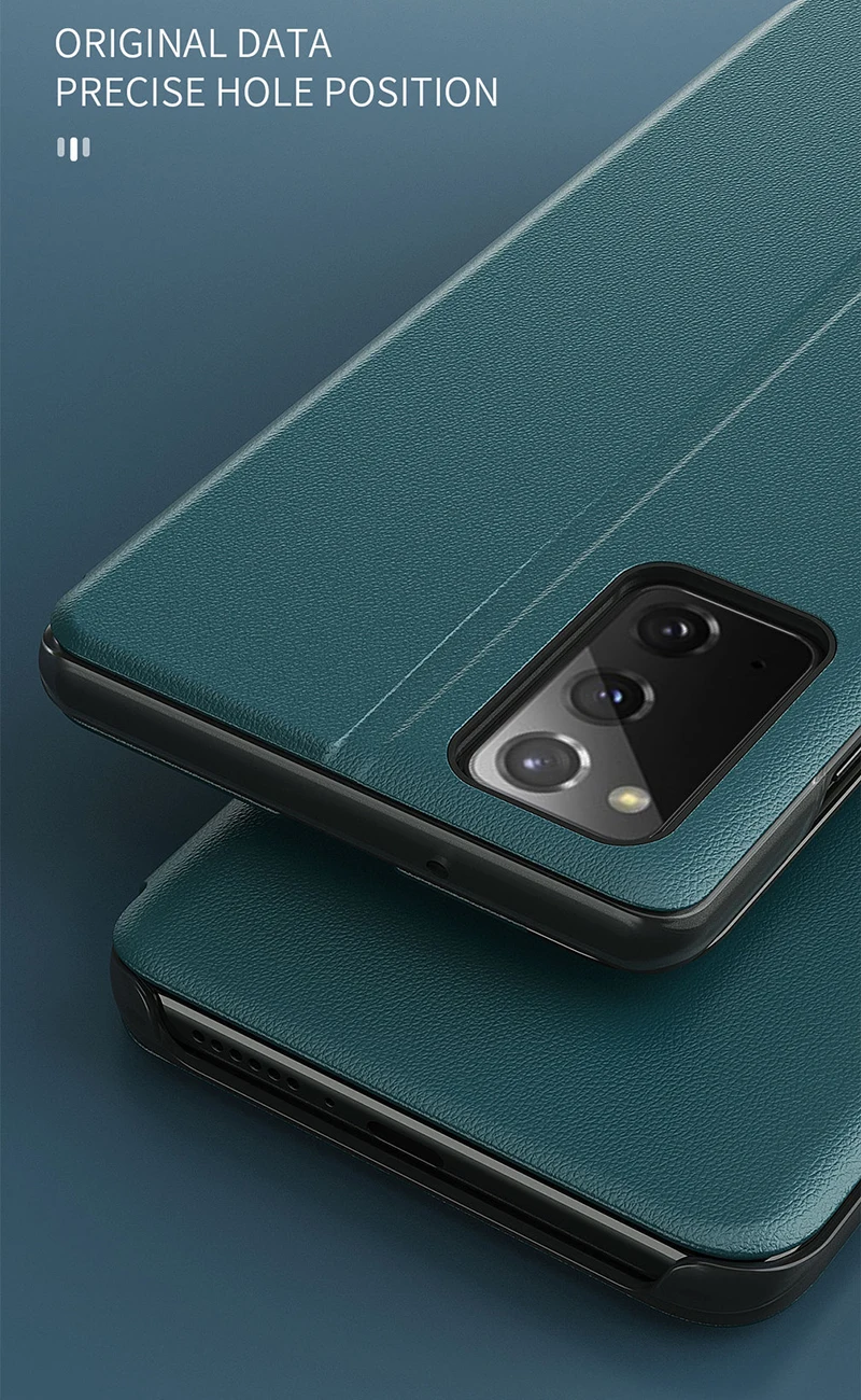 Smart View Window Flip Leather Phone Case for Xiaomi Redmi Note 8 pro 8T Kickstand holder case for redmi 9A 9C XIAOMI 10PRO