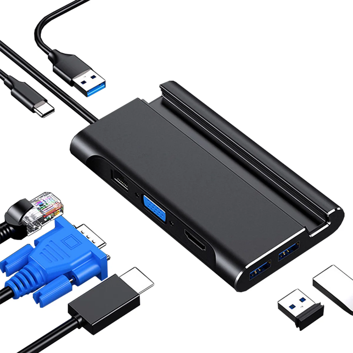 

USB C HUB USB 3.1 HUB Type C USB Splitter Thunderbolt 3 USB-C Dock Adapter OTG for Macbook Pro Matebook