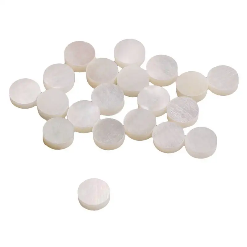 

White Mother of Pearl Shell Dot Fret Inlay Maker 6mm for Guitar Fingerboard (Pack of 20)