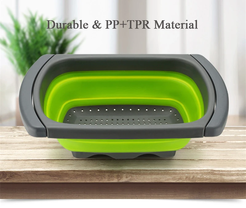 PP ТПР ситечко для кухни Escurridor дуршлаг складной Colador Passoire Cocina Silicona Vergiet сливная корзина для овощей и фруктов