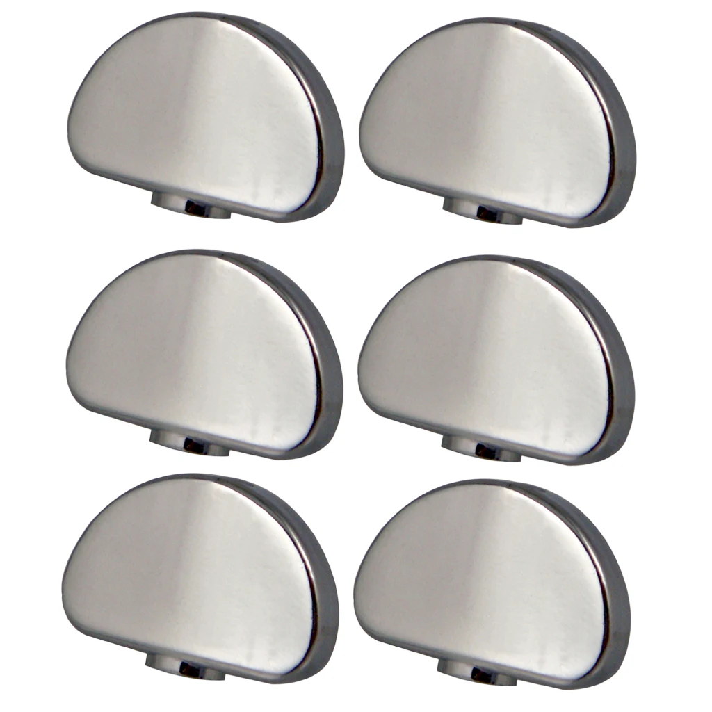 6 Pcs Zinc Alloy Guitar Tuning Pegs Keys Buttons Semi-circle Tuners Knob Head