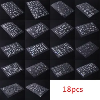 

18 Sheets Resin Supplies Kit,Transparent Decorate Stickers for Resin Molds