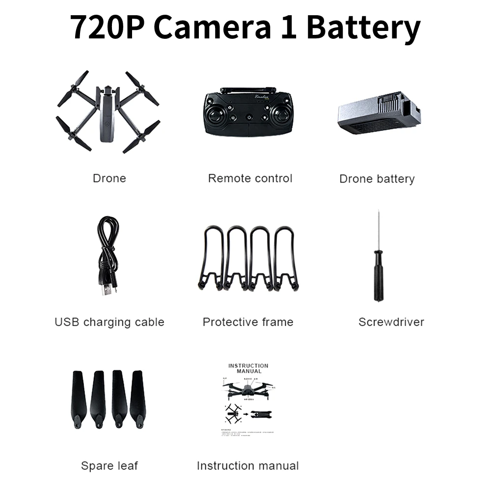 720P 1 Battery GW106 складной Радиоуправляемый Дрон с камерой 4K Wi-Fi FPV удерживает высоту 18 минут время полета приложение управление дистанционным управлением Квадрокоптер Дрон - Цвет: 720P 1 Battery