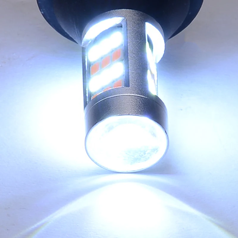 Универсальный 2 шт./компл. 1156 P21W S25 BA15S 42LED горки Белый DRL желтый сигнал поворота светильник набор с нагрузкой декодер резистора