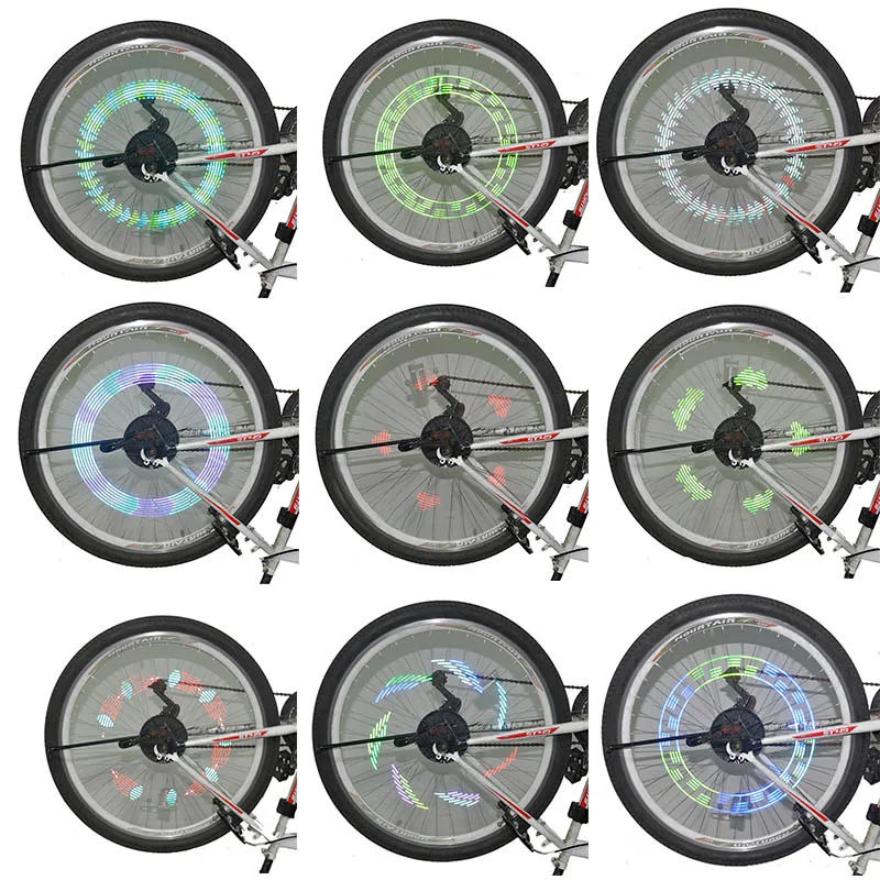 Discount 1PCS MTB Bike Lights Hot Wheels Style Colorful Cycling Spoke Wheel 14 LED 30 Pattern Bright Lamp Bikes Accessories 2 Discount 1PCS MTB Bike Lights Hot Wheels Style Colorful Cycling Spoke Wheel 14 LED 30 Pattern Bright Lamp Bikes Accessories 2