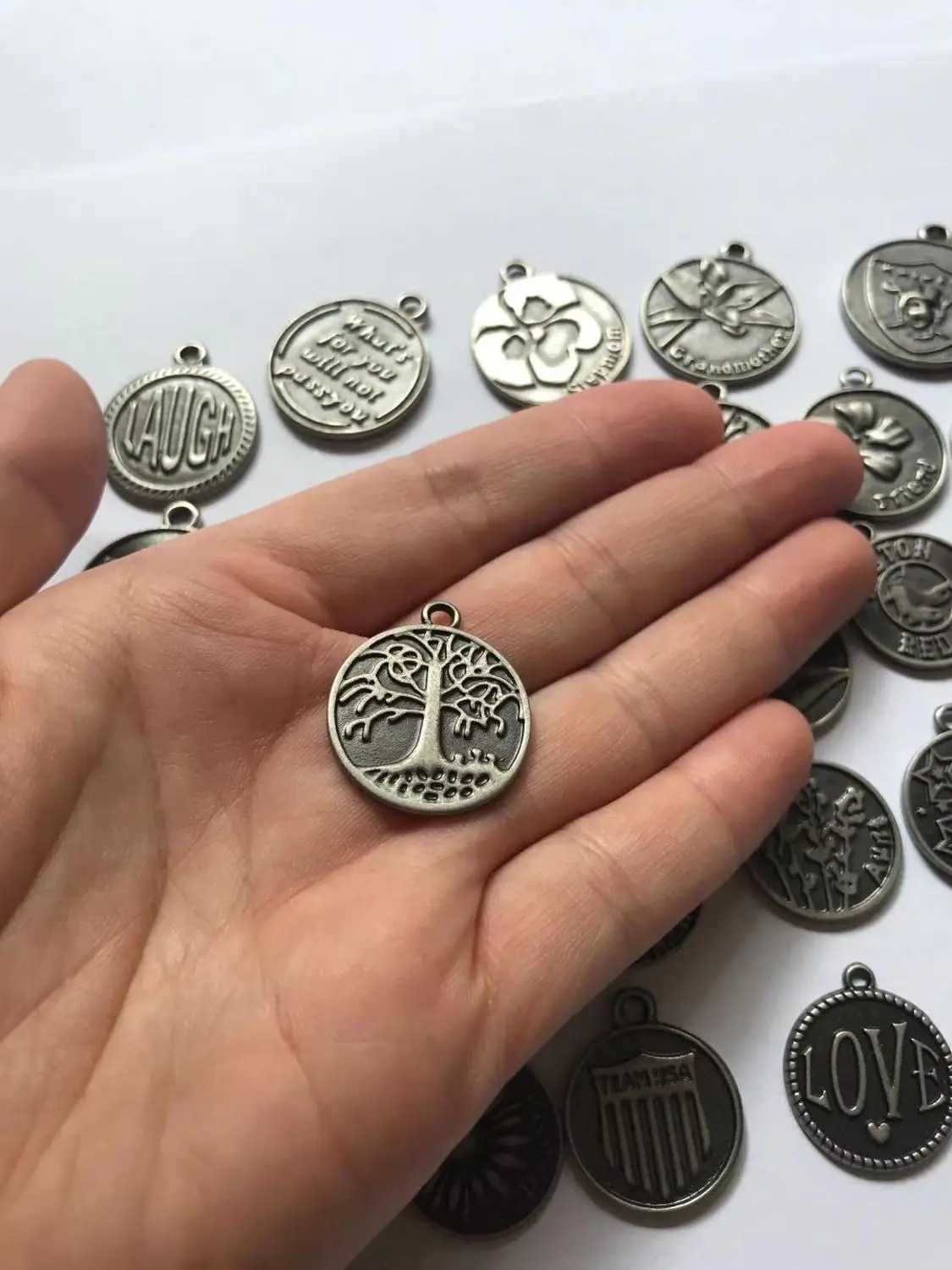 Древо жизни Подвески DIY антикварные кулон для изготовления браслет Цепочки и