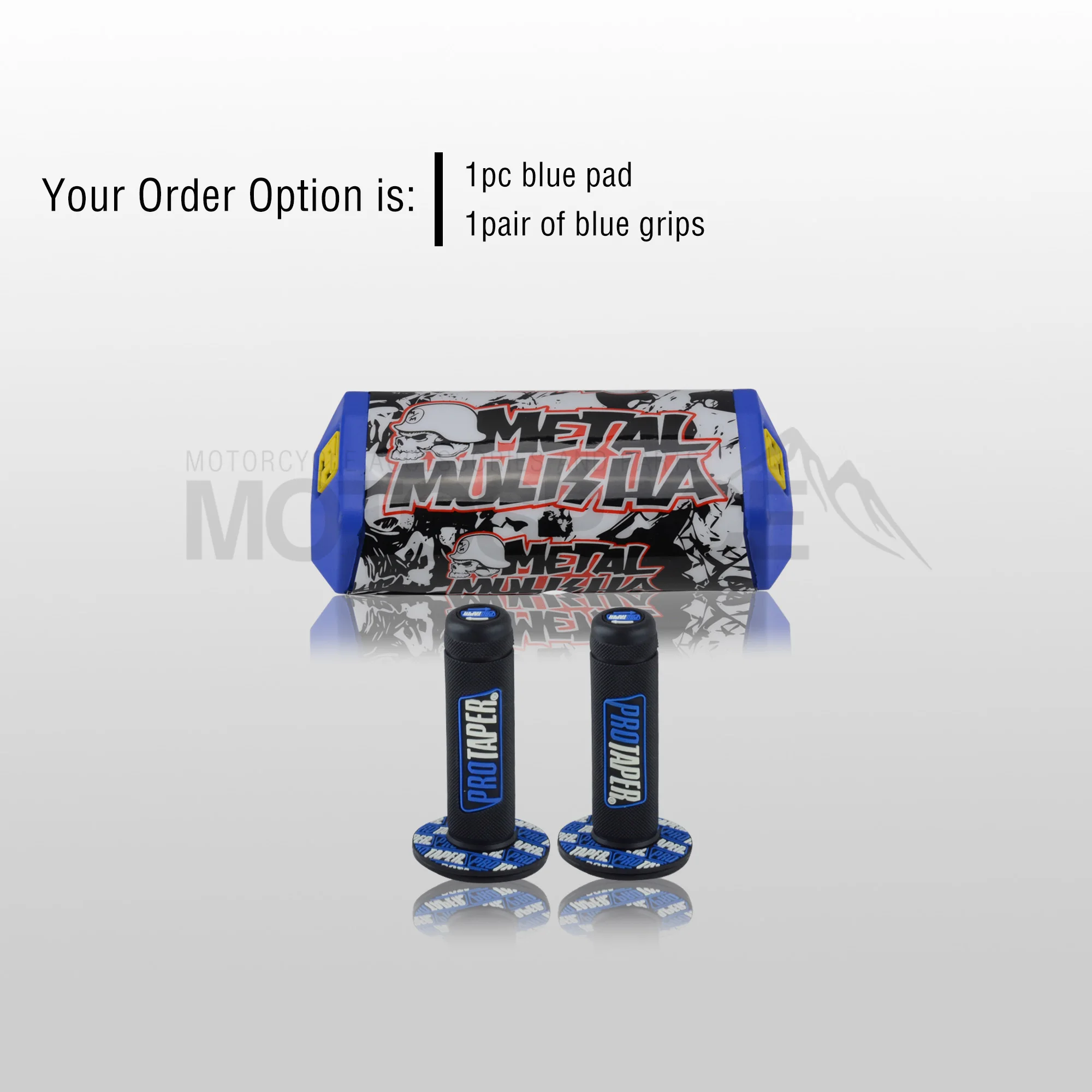 Blue Pad Grip Руль для Pro Taper Pack Bar 1-1/" Mulisha ручка бар колодки Захваты Pit Pro Гонки Грязь велосипед ямы мотоцикл с адаптер cnc - Цвет: Blue Pad Grip