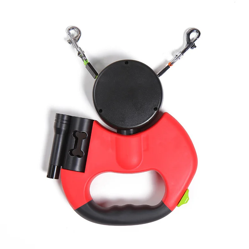2 Color Retractable Dual Double Pet Leash Rope Zero Tangle Walk For Two Dog Walk The Dog Adjustable Pet Leash Pet Supplies 