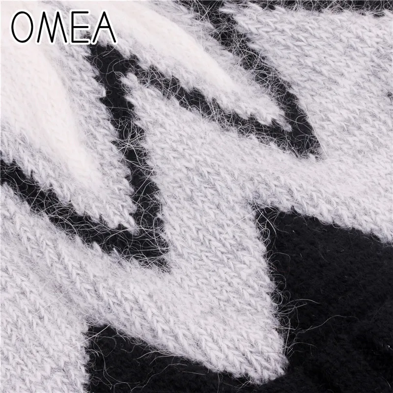 OMEA, новинка, кашемировая шапка, Ромб, шапочка с помпоном, шапка из Ангорского Кролика, Геометрическая, теплая, шерстяная, Вязанная, женская шапка, зимние шапки для женщин