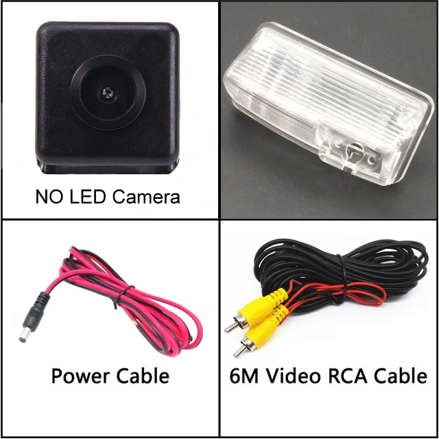NO LED Для Toyota Vios Soluna Previa 2002-2007 Ночное Видение заднего вида Камера Реверсивный Камера автомобиля Резервное копирование Камера HD CCD Широкий формат - Название цвета: NO LED