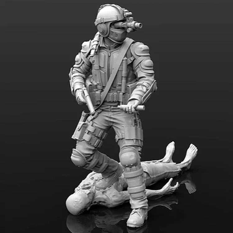 1/35 Resin Model figure soldier GK Stalker Squad-1 Counterterrorism team Unassembled and unpainted kit | Игрушки и хобби