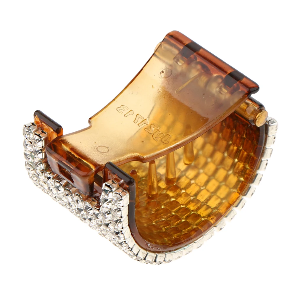 Women Girls Rhinestone Hair Clip Glitter Hair Barrette Full Rhinestone Teethed Hair Cuff Ponytail