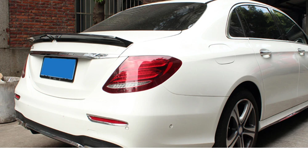 Для Mercedes W213 спойлер E класса 4 Двери Седан E200 E220 E250 E300 углеродного волокна задний багажник спойлер Крылья