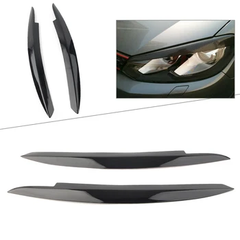 

Glossy Black Car Headlight Cover Eyelid Eyebrow Eye Lid Brow For VW Golf MK6 2008 2009 2010 2011 2012 2013 ABS Plastic