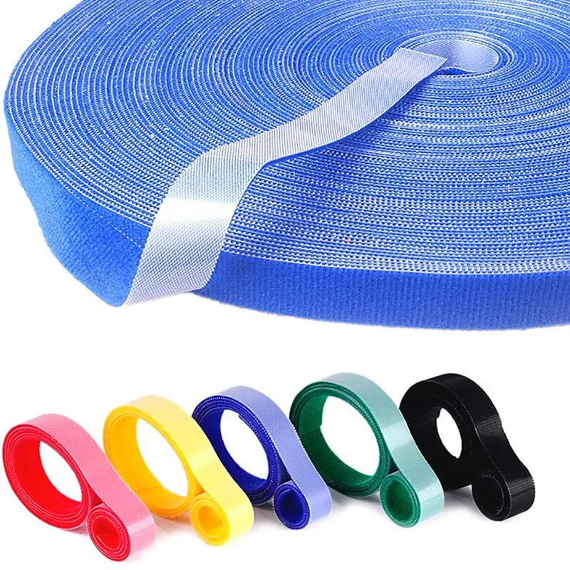 5M/Roll Velcro Strips with Adhesive Fastener Tape Cable Ties Reusable  Double Side Hook Loop Cable Tie Wires Management Straps - AliExpress