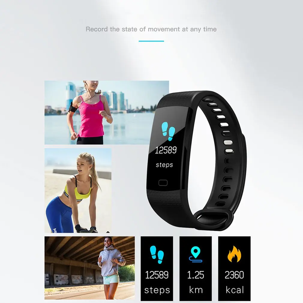 Цветной экран Смарт-монитор сердечного ритма наручные часы умный браслет спортивные браслеты