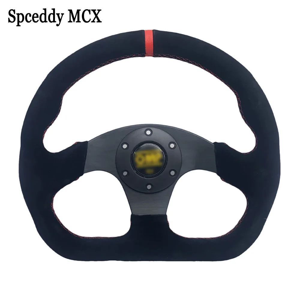 

Spceddy MCX Racing Steering Wheel Suede Leather 13 Inch 330mm High Quality Car Sports Steering Wheel OM-P20S0313130
