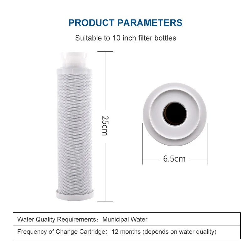 Картридж с активированным углем Wheelton уменьшает запах хлора фильтр для воды NSF фильтр 10 дюймов Сменный фильтр