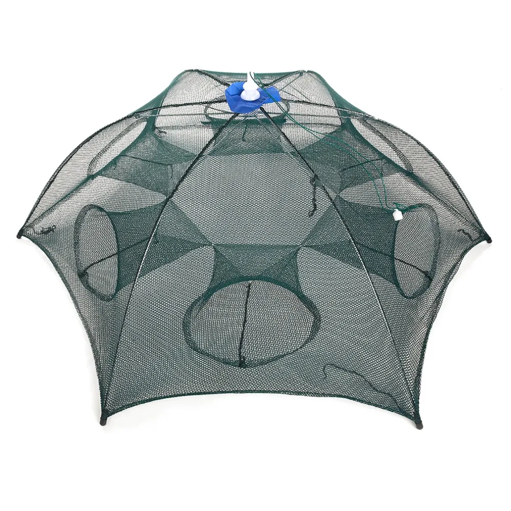

Folded Portable Hexagon 6 Hole Automatic Fishing Shrimp Trap Fishing Net Fish Shrimp Minnow Crab Baits Cast Mesh Trap Hot Sales
