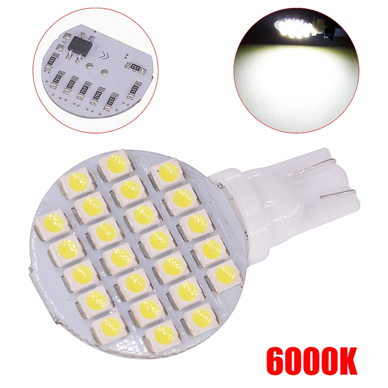 1000x T10 неполярный светодиодный 194 W5W 24 светодиодный 501 1210 SMD авто отложным воротником сбоку номерной знак светильник лампа габаритного огня DC12V