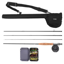 9' нахлыстовая удочка и Катушка комбо с сумкой для переноски 20 мух полный стартер посылка комплект для нахлыстом