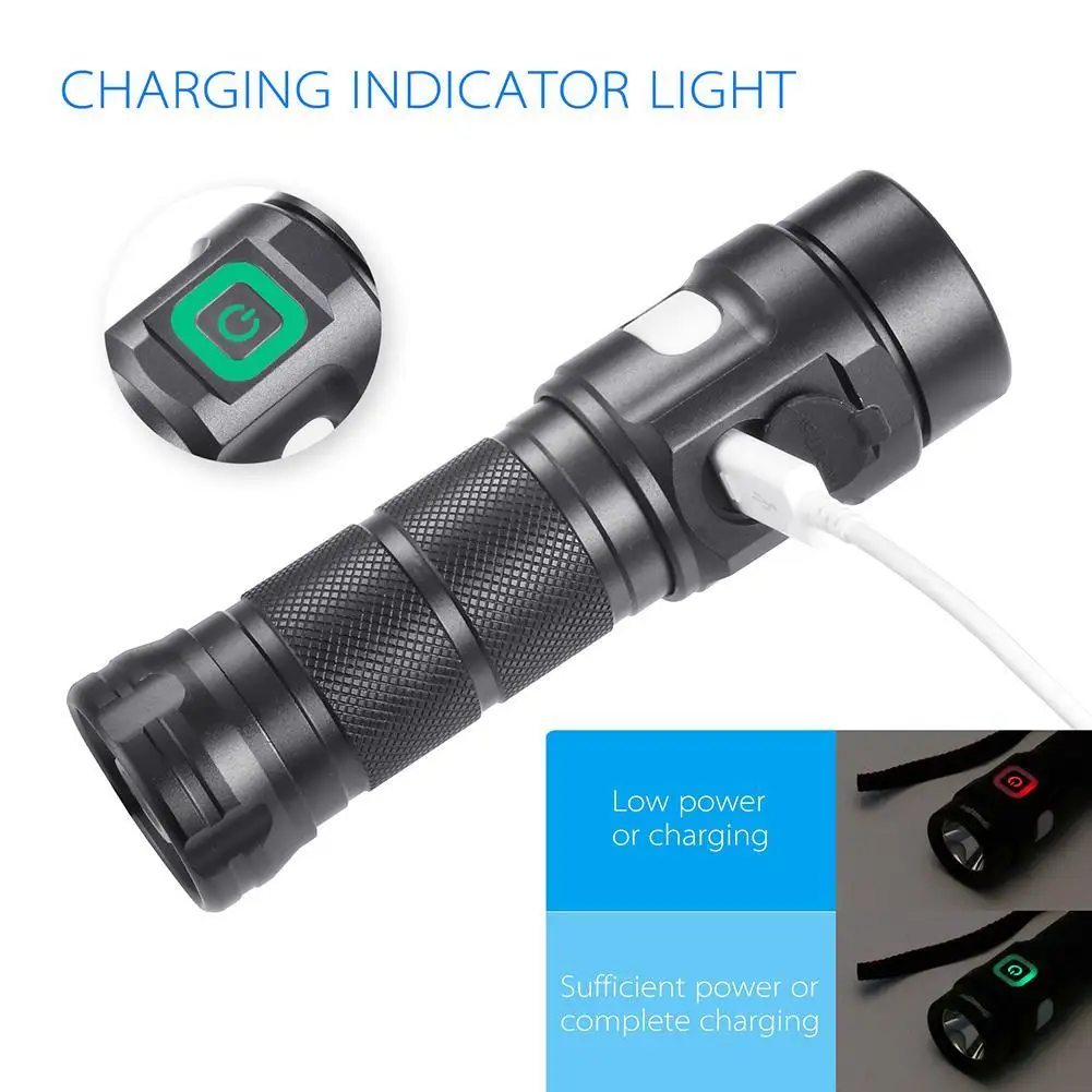 1500LM 8 режимов COB Светодиодный фонарь 18650 фонарик Ночной светильник с USB Перезаряжаемый