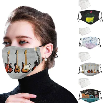 

1PC Washable Fabric Mask + 2PCS Filters Reusable Breathable Cotton Face Mask Outdoor Adults Cycling Mouth Cover Masque Enfant