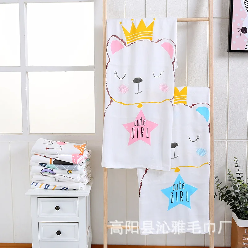 

Summer Thin Section Infant Double Layer Gauze Bamboo Fiber Bath Towel Newborn Children Baby Comforter Blanket Soft Absorbent Bat
