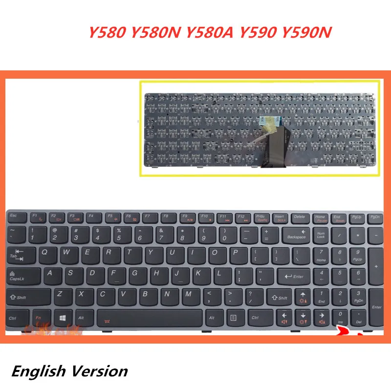 Ноутбук английская клавиатура для LENOVO Y580 Y580N Y580A Y590 Y590N Ноутбук Упор для рук Крышка верхняя крышка