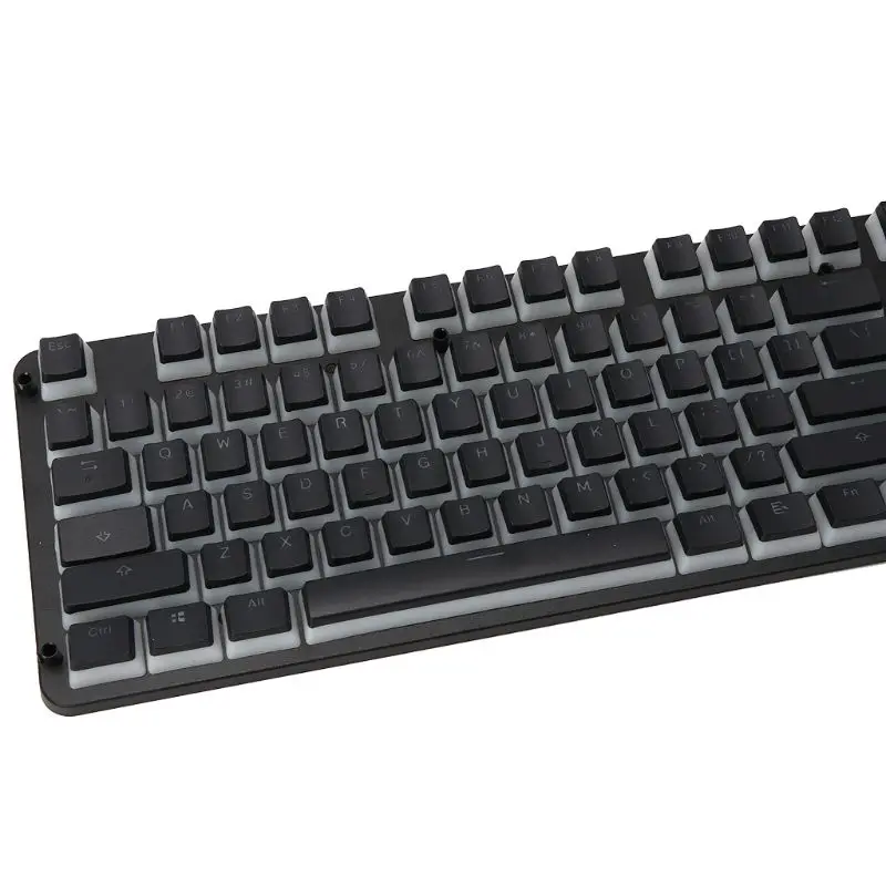 RGB 110 Keycaps ANSI Layout Add ISO PBT Pudding Double Skin Milk Shot Backlit Keycap With 4
