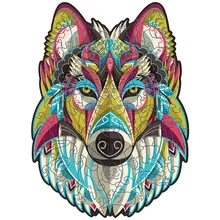 

Building Block Puzzle Montessori Decompression Game Line Wolf Head 100 200 300 Pieces Colorful Wooden Toy Kids Jigsaw Puzzle