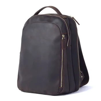 

Crazy Horse Leather Oxhide Top Layer Cow Leather Shoulder Bag Handmade Head Leather Backpack Cowhide Men's Computer Bag