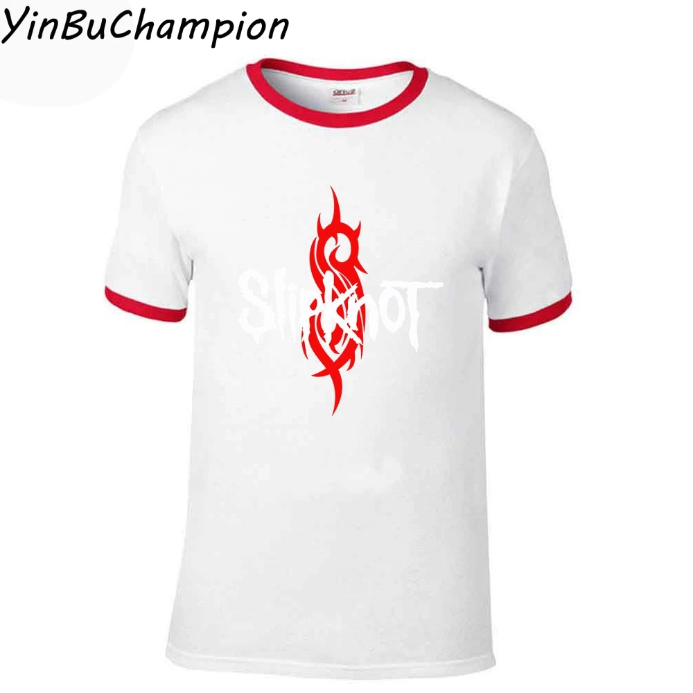 Смешные мужские рок-группа Slipknot Футболка Slim Fit Black Camiseta Masculina индивидуальные хлопковые мужские Футболки Уличная футболка 3XL - Цвет: 17